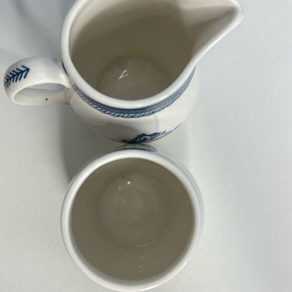 Syracuse China Carefree Old Cathay Sugar Bowl and Creamer Set - Picture 6 of 7